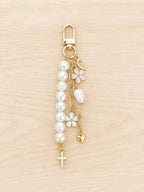 Petals & Pearls Personalized Bag/Key Charm